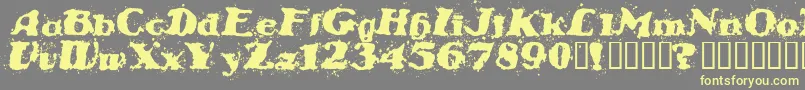 Шрифт STABN    – жёлтые шрифты на сером фоне