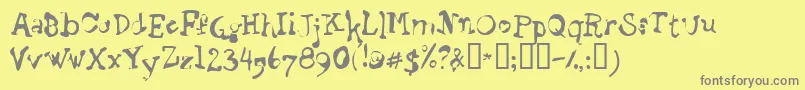 Fonte STAGB    – fontes cinzas em um fundo amarelo