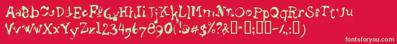 STAGB    Font – Green Fonts on Red Background