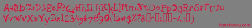 STAGB   -Schriftart – Rote Schriften auf grauem Hintergrund