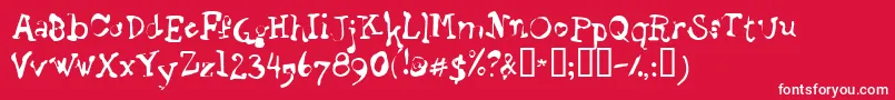 STAGB    Font – White Fonts on Red Background