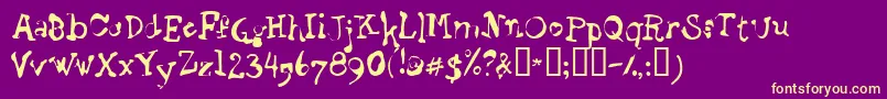 Fonte STAGB    – fontes amarelas em um fundo roxo