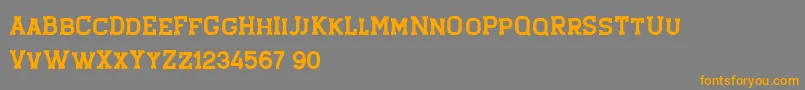 Staincool Base Font – Orange Fonts on Gray Background