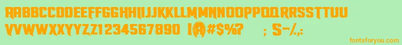 Stallions   personnal use ONLY Font – Orange Fonts on Green Background