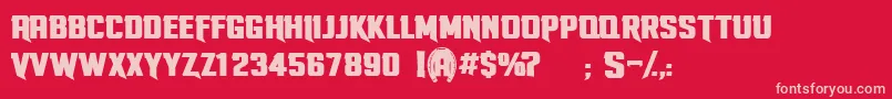 Stallions   personnal use ONLY Font – Pink Fonts on Red Background