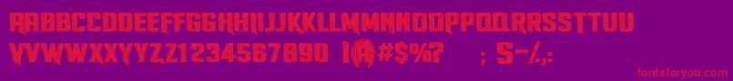 Stallions   personnal use ONLY Font – Red Fonts on Purple Background