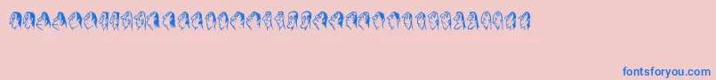 Stam Font – Blue Fonts on Pink Background