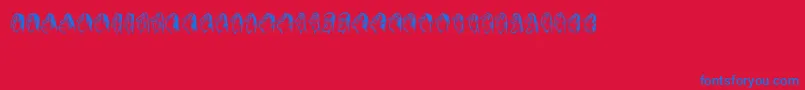 Stam Font – Blue Fonts on Red Background