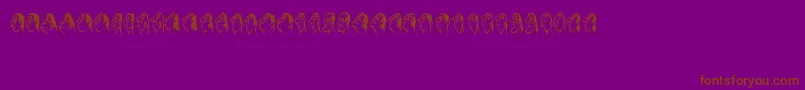 Stam Font – Brown Fonts on Purple Background