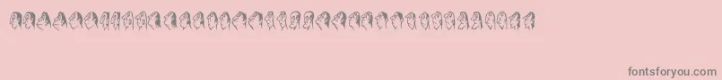 フォントStam – ピンクの背景に灰色の文字