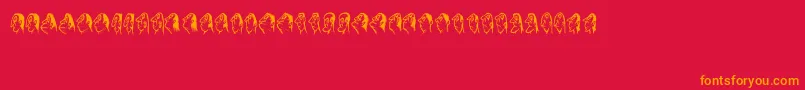 Stam Font – Orange Fonts on Red Background
