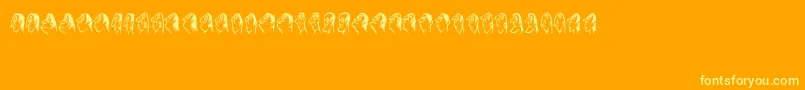 Stam Font – Yellow Fonts on Orange Background
