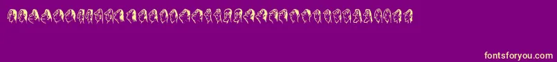 Stam Font – Yellow Fonts on Purple Background