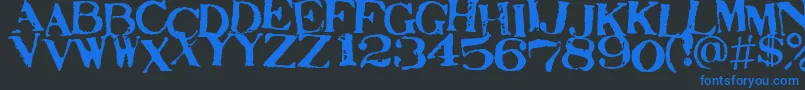 STAMAJ   Font – Blue Fonts on Black Background