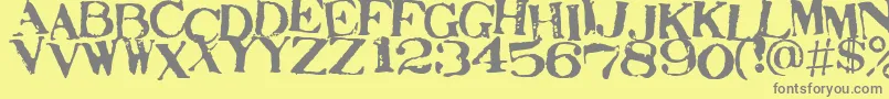 Weitere Informationen zur STAMAJ -Schriftart STAMAJ -Schriftart – Graue Schriften auf gelbem Hintergrund