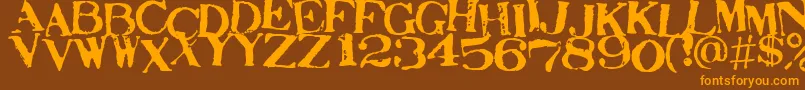 STAMAJ   Font – Orange Fonts on Brown Background