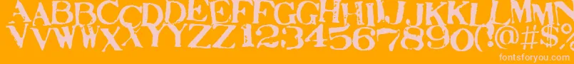 STAMAJ   Font – Pink Fonts on Orange Background