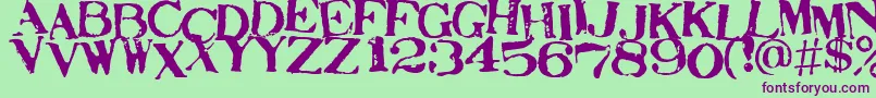 Шрифт STAMAJ   – фиолетовые шрифты на зелёном фоне