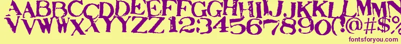 STAMAJ   Font – Purple Fonts on Yellow Background