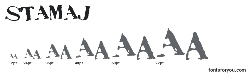 Размеры шрифта STAMAJ   (141807)