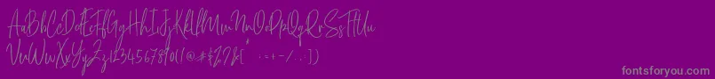Stamford Bridge Font – Gray Fonts on Purple Background