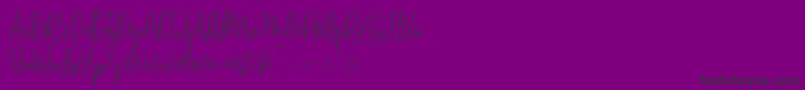 フォントStamford Bridge – 紫の背景に黒い文字