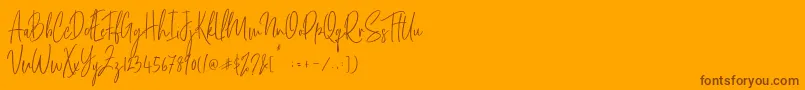 Stamford Bridge Font – Brown Fonts on Orange Background