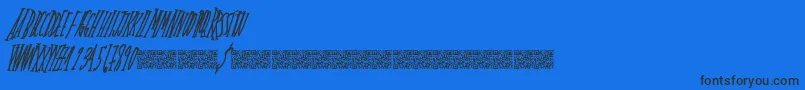 Oldentimes Font – Black Fonts on Blue Background