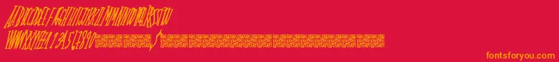 Oldentimes Font – Orange Fonts on Red Background