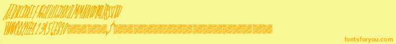 Oldentimes Font – Orange Fonts on Yellow Background