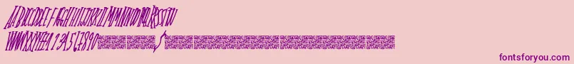 Oldentimes Font – Purple Fonts on Pink Background