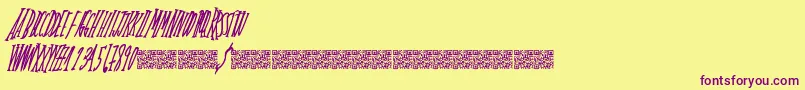 Oldentimes Font – Purple Fonts on Yellow Background