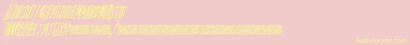 Oldentimes Font – Yellow Fonts on Pink Background