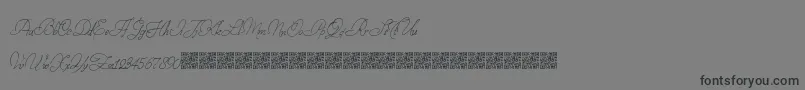 StampedEnvelopes-Schriftart – Schwarze Schriften auf grauem Hintergrund