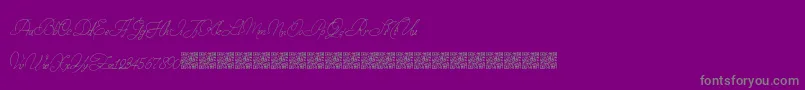 StampedEnvelopes Font – Gray Fonts on Purple Background