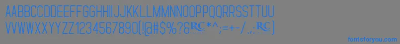 Standaris NonCommercial Font – Blue Fonts on Gray Background