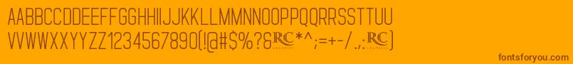 Standaris NonCommercial Font – Brown Fonts on Orange Background