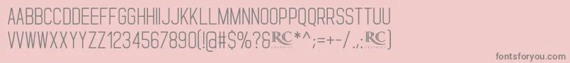 Standaris NonCommercial Font – Gray Fonts on Pink Background