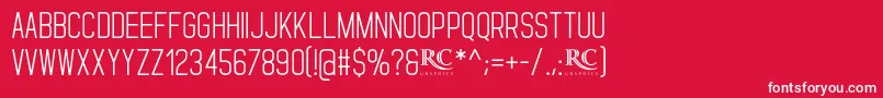 Standaris NonCommercial Font – White Fonts on Red Background