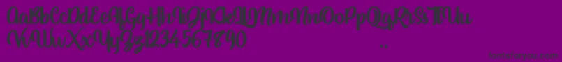 フォントStandley – 紫の背景に黒い文字