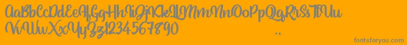 Standley Font – Gray Fonts on Orange Background