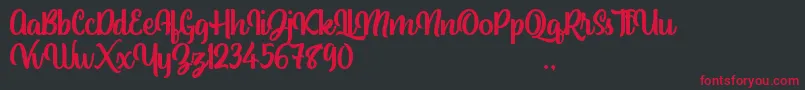 Standley Font – Red Fonts on Black Background