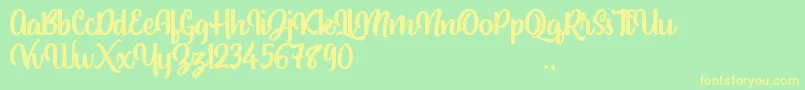Standley Font – Yellow Fonts on Green Background