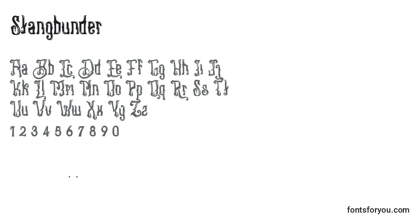 Fuente Stangbunder - alfabeto, números, caracteres especiales
