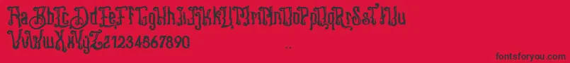 Stangbunder-fontti – mustat fontit punaisella taustalla