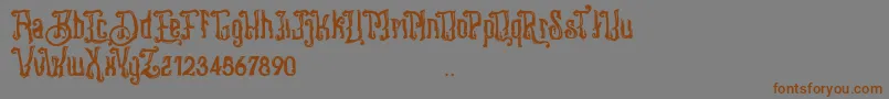 Stangbunder Font – Brown Fonts on Gray Background