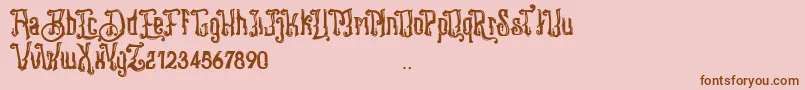 Stangbunder Font – Brown Fonts on Pink Background