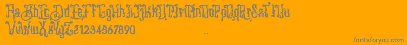 Шрифт Stangbunder – серые шрифты на оранжевом фоне