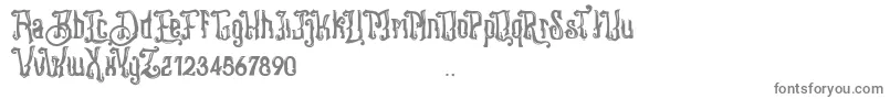 Stangbunder-Schriftart – Graue Schriften auf weißem Hintergrund