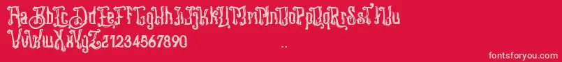Stangbunder Font – Pink Fonts on Red Background